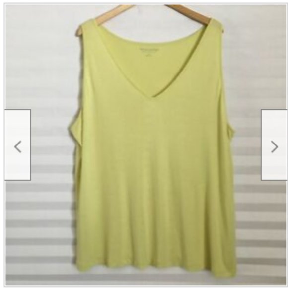 Soft Surroundings Tops - Soft Surroundings V Neck Tank Top Linen‎ Blend Pullover Sleeveless